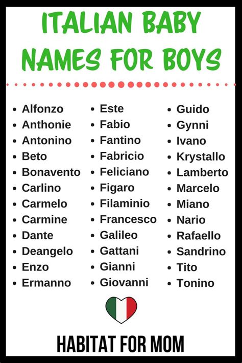 nombres italianos hombre